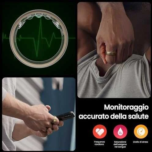 Išmanusis žiedas Amazfit Helio, Titano spalvos, 12 dydis