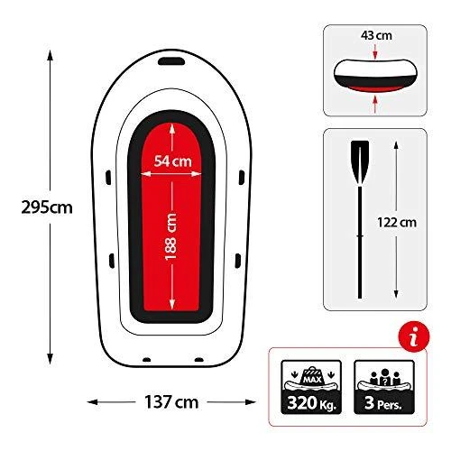 Pripučiama valtis Intex CHALENGER 3, 295 x 137 x 43 cm