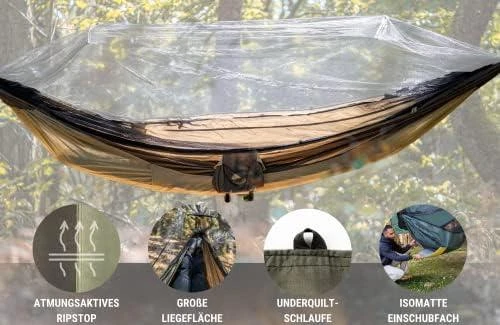 Amazonas „Moskito-Traveller Thermo XXL“ hamakas, 305 x 160 cm, 200 kg