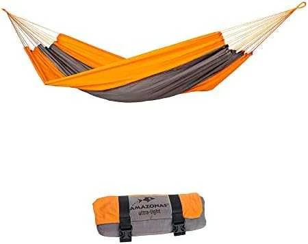 Amazonas Silk Traveller techno (oranžinis-pilkas) Travel Hamakas, 220x140 cm, 150 kg