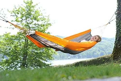 Amazonas Silk Traveller techno (oranžinis-pilkas) Travel Hamakas, 220x140 cm, 150 kg