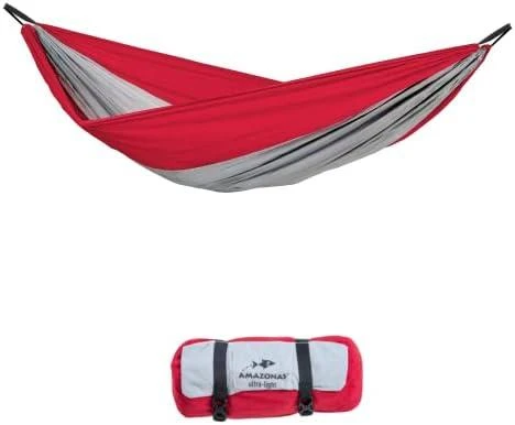 Amazonas Silk Traveller XXL (raudonas-sidabrinis) Travel Hamakas, 320x230 cm, 200 kg