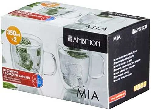 Dajar 2 Mia termo puodelių / stiklinių rinkinys 350 ml AMBITION