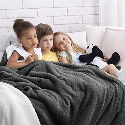AmeliaHome Pledas SHLEEPY, 170X210 cm, spalva: tamsiai pilka