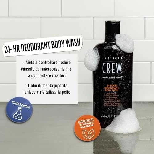 American Crew 24-Hour Dezodorantas Kūno prausiklis, 450 ml