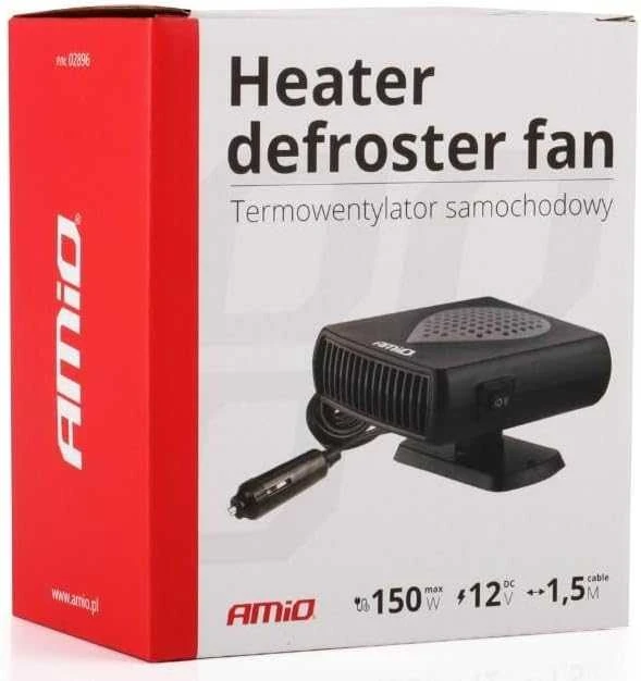 Automobilinis šildytuvas su ventiliatoriumi 12V 150W AMIO-02896