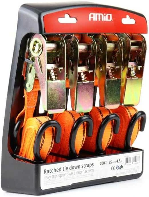Bagažo diržų komplektas su metaliniais fiksatoriais