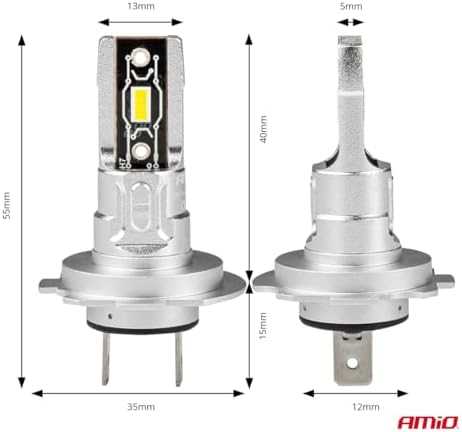 Led automobilių lemputės h-mini h7 amio-03332