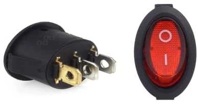 Amio Elipsinis jungiklis 12V/230V, raudonas