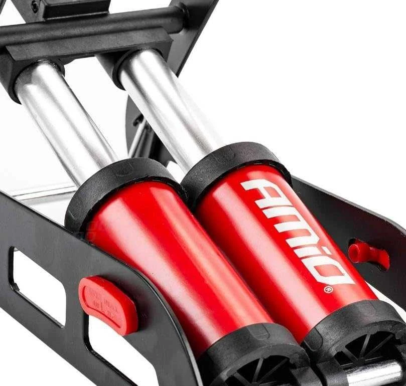 Amio HQ dviguba stūmoklinė kojinė pompa 2×Ø45 mm su manometru ir adapteriais PU07