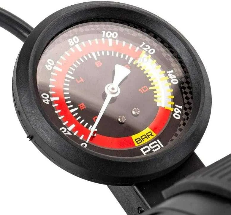 Amio HQ dviguba stūmoklinė kojinė pompa 2×Ø45 mm su manometru ir adapteriais PU07