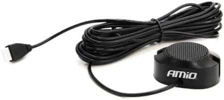 Parkavimo pagalbos sistema su garso signalu, 4 juodi jutikliai 22 mm AMIO-01567