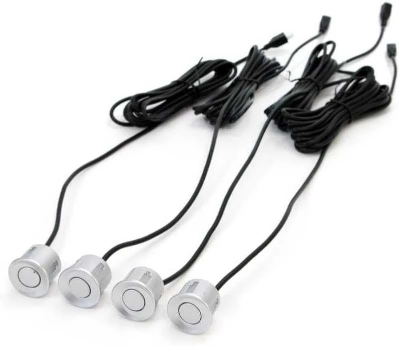 Amio Parkavimo pagalbos sistema TFT02 4,3" su HD-402-LED kamera, 4 sidabro spalvos jutikliai