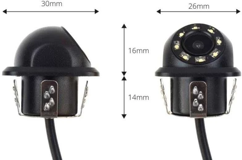 Amio Parkavimo pagalbos sistema TFT01 4,3" su HD-305 LED kamera, 4 juodi jutikliai 28 mm, vidinis montavimas