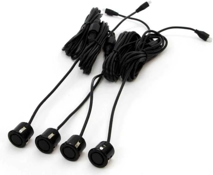 Amio Parkavimo pagalbos sistema TFT01 4,3" su HD-305 LED kamera, 4 juodi jutikliai GOLD 28 mm