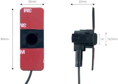 Amio Parkavimo pagalbos sistema TFT02 4,3" su HD-402-LED kamera, 4 juodi jutikliai, vidinis montavimas