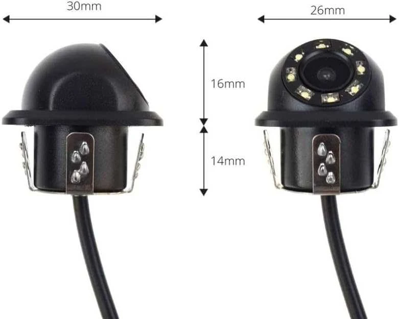 Amio Parkavimo pagalbos sistema TFT02 4,3" su HD-305-LED kamera, 4 juodi jutikliai, vidinis montavimas