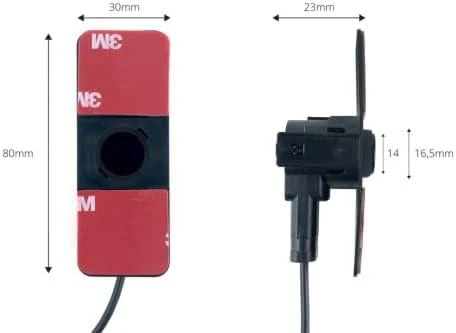 Parkavimo pagalbos sistema LED, 4 juodi jutikliai, vidinis montavimas 16,5 mm AMIO-02255