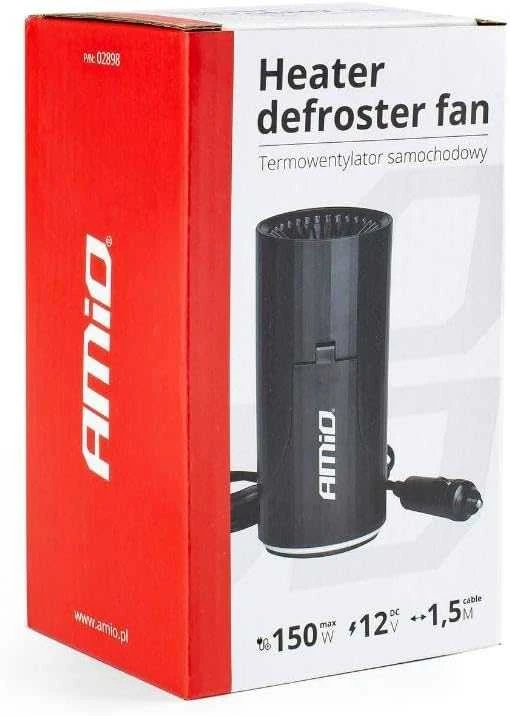 Automobilinis šildytuvas su ventiliatoriumi 12V 150W AMIO-02898
