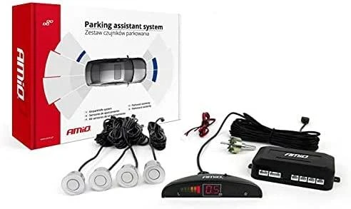 Parkavimo pagalbos sistema LED, 4 juodi jutikliai GOLD 18 mm AMIO-01577