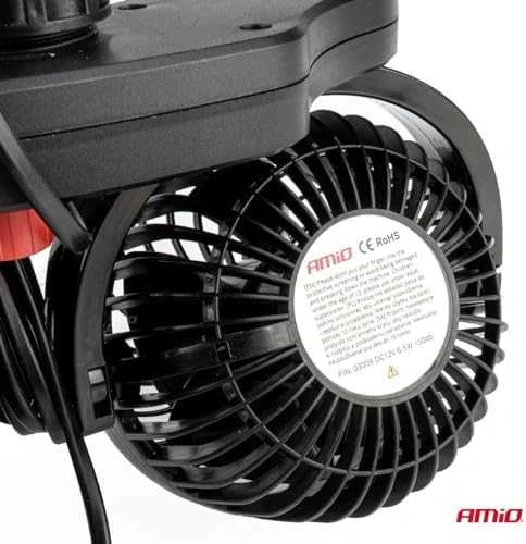 Amio Automobilio ventiliatorius prie galvos atramos su USB įkrovikliu 2x4" 12V