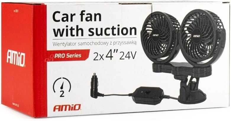 Amio Automobilio ventiliatorius su siurbtuku 2x4" 24V