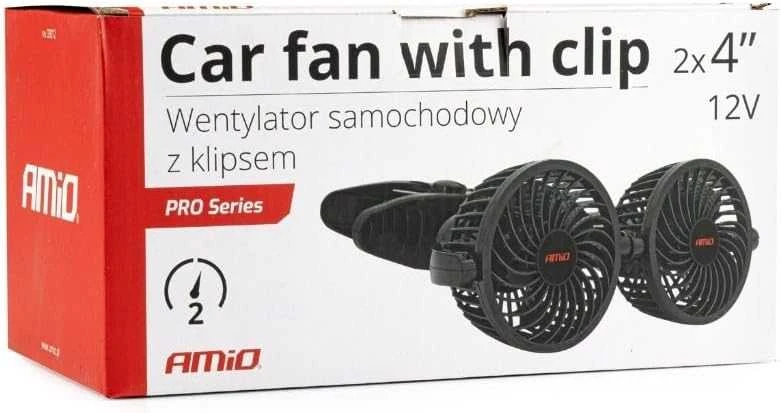 Amio Automobilio ventiliatorius su spaustuku 2x4" 12V
