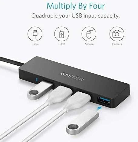 USB šakotuvas ANKER Ultra Slim 4-Port USB 3.0 Data Hub
