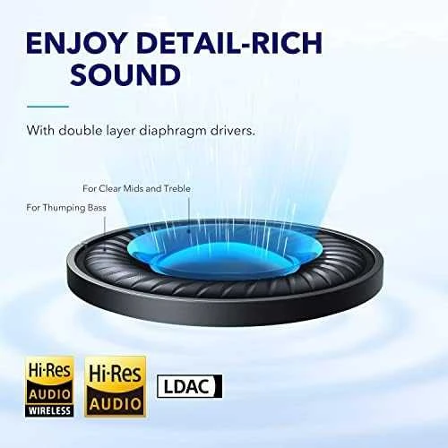 Ausinės Anker Soundcore Space Q45, Juodos