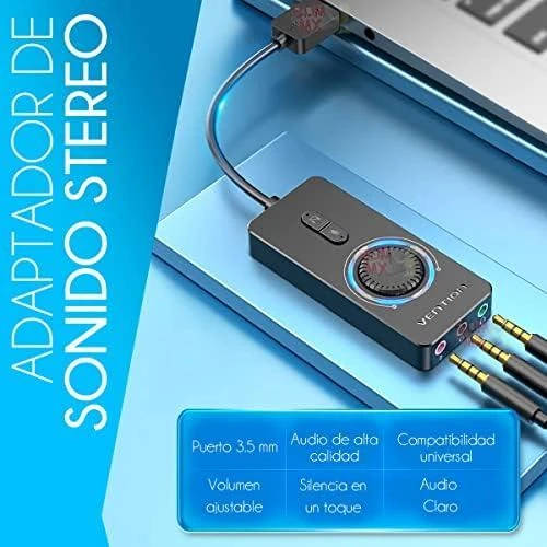 Vention CDRBF USB garso plokštė su garsumo ratuku