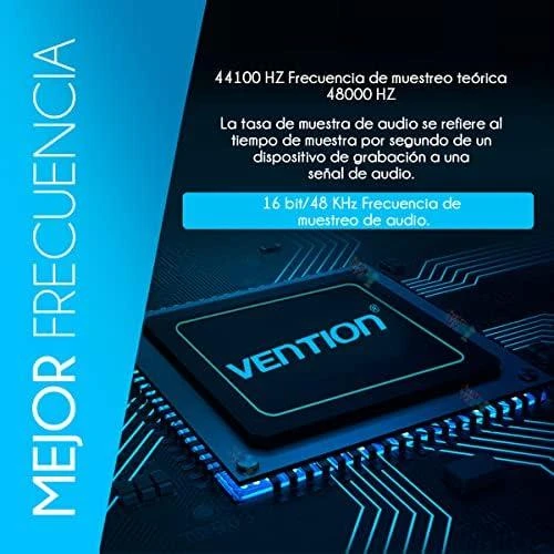 Išorinė USB 2.0 garso plokštė Vention CDRBF 1m (juoda)