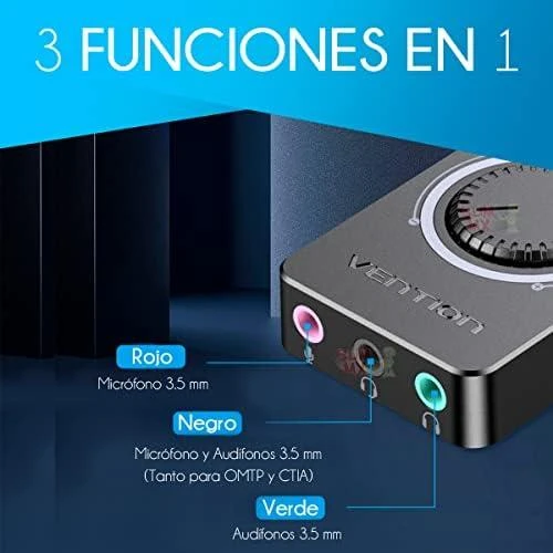 Išorinė USB 2.0 garso plokštė Vention CDRBF 1m (juoda)