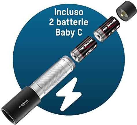 Ansmann LED žibintuvėlis kasdieniniam naudojimui 300B įsk. 2xBaby C 1600-0430