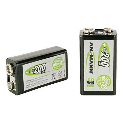 Akumuliatorius 6HR61 (E-Block, R22, 6R61, 6F22) 8.4V 200mAh Ni-Mh ANSMANN