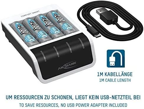 Ansmann 1001-0092-01 baterijų įkroviklis Buitinei baterijai AC