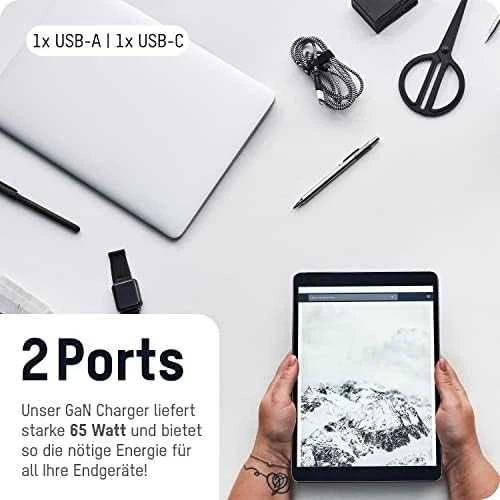 Ansmann namų įkroviklis 254PD 1xUSB 1xUSB Type-C PD 60W 4700mA
