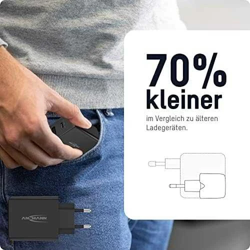 Ansmann namų įkroviklis 254PD 1xUSB 1xUSB Type-C PD 60W 4700mA