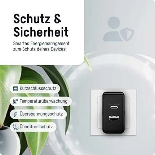 Ansmann namų įkroviklis 254PD 1xUSB 1xUSB Type-C PD 60W 4700mA