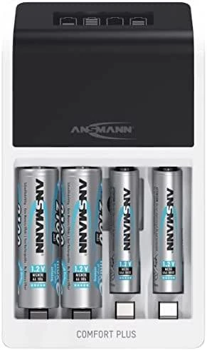 Ansmann Automatinis greitas įkroviklis 1-4 NIMH AAA/AA, 9V su LED indikacija