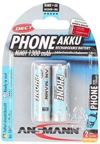 Ansmann 1,2 V įkraunama baterija NiMH - Nikelio-metalo hidridas (NiMH) - 1,2 V - 1300 mAh
