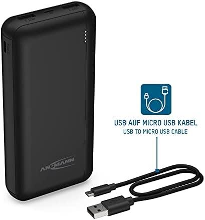 Išorinė baterija POWER BANK ANSMANN (PB212) 20000mAh (2xUSB; 1xUSB-C) juoda
