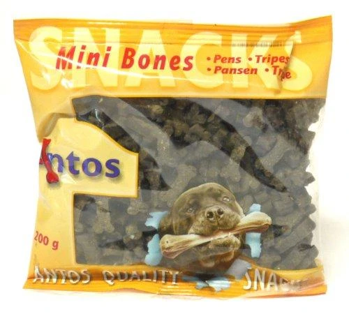 ANTOS Mini Bones Tripe maži kauliukai su žarnokais 200g