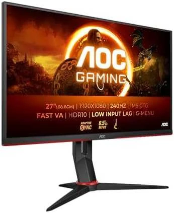 Monitorius AOC 27G2ZN3/BK, 27", 1920x1080, Fast VA, 280 Hz, 0.5 ms, 300 cd/m²