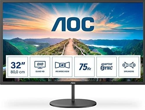 Monitorius AOC Q32V4 31,5 colio IPS su QHD raiškos monitoriumi HDMI DisplayPort