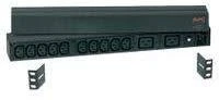 APC RACK PDU, BASIC, 1U, 16A, 208 ir 230 V, (10) C13 ir (2) C19