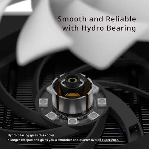 APNX AP1-V CPU Cooler – 120mm, baltos spalvos