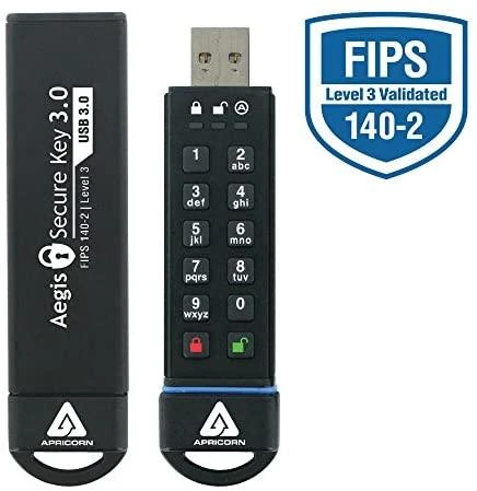 Pendrive Apricorn Aegis Secure Key 3.0, 30 GB (ASK3–30 GB)