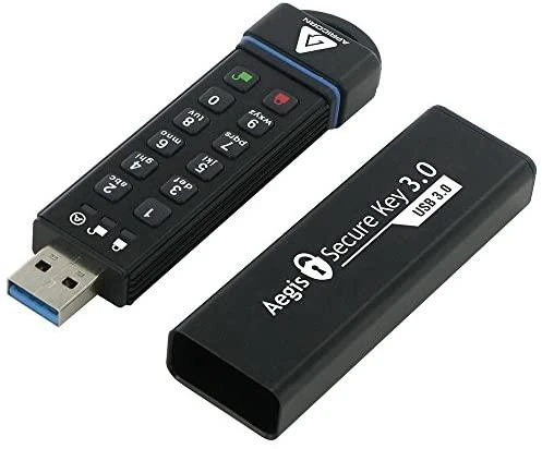 Pendrive Apricorn Aegis Secure Key 3.0, 30 GB (ASK3–30 GB)