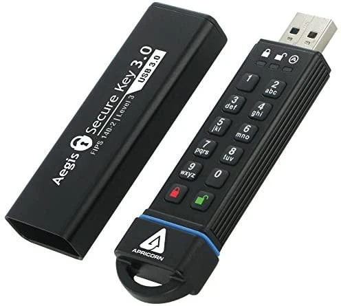 Pendrive Apricorn Aegis Secure Key 3.0, 30 GB (ASK3–30 GB)