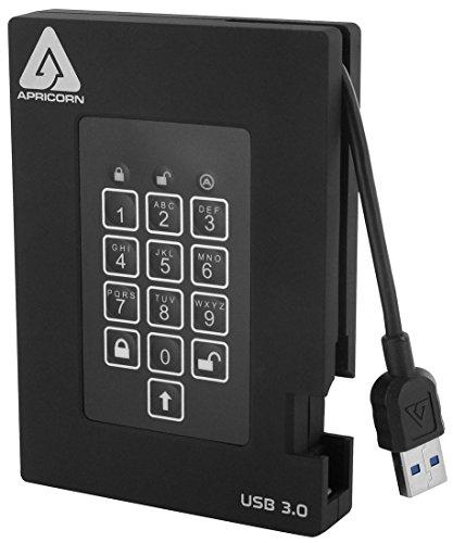 Kietasis diskas Dysk zewnętrzny HDD Apricorn Aegis Fortress 2TB Juodas (A25-3PL256-2000F)